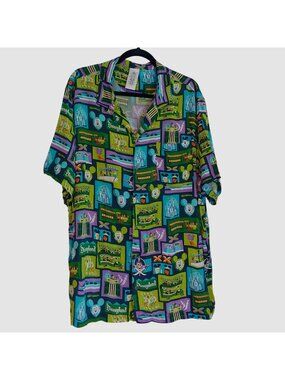 Disneyland SHAG Josh Agle Camp Shirt Retro Attractions Mickey MCM Disney Parks